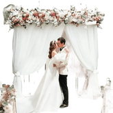 Pink Floral Wedding Backdrop Arch - GiFTiFY
