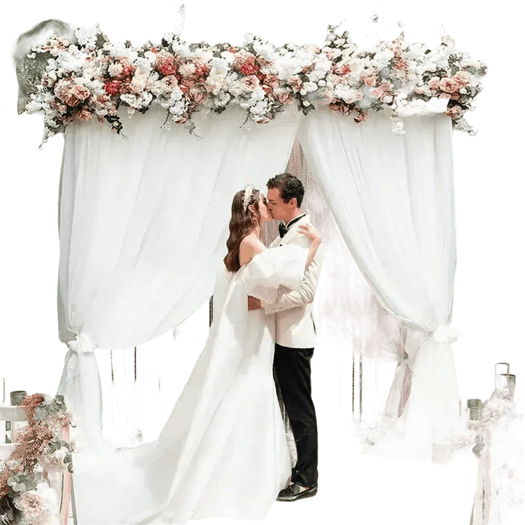 Pink Floral Wedding Backdrop Arch - GiFTiFY