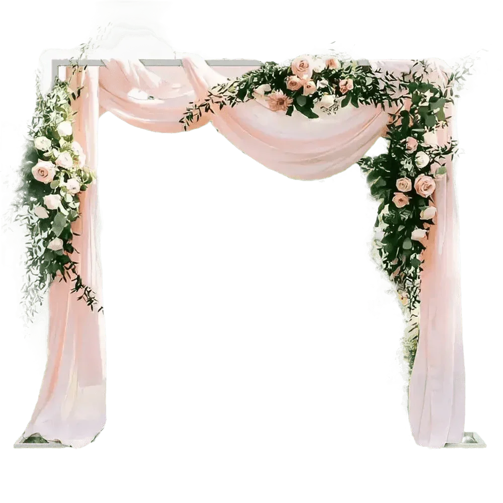 Pink Floral Wedding Backdrop Arch - GiFTiFY