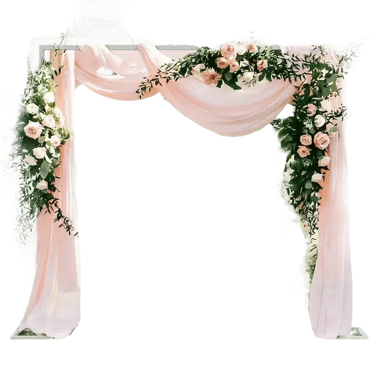 Pink Floral Wedding Backdrop Arch - GiFTiFY