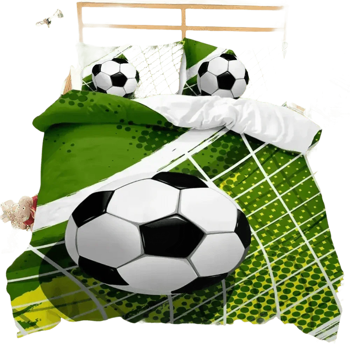 Football Bedding Set Sports 3D Football 240x220cm - GiFTiFY