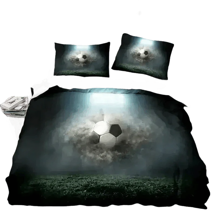 Football Bedding Set Sports 3D Football 240x220cm - GiFTiFY