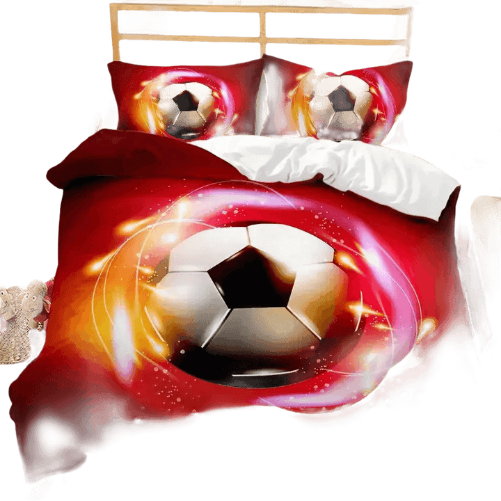 Football Bedding Set Sports 3D Football 240x220cm - GiFTiFY