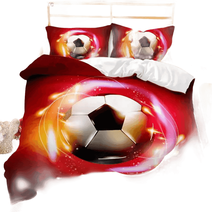 Football Bedding Set Sports 3D Football 240x220cm - GiFTiFY
