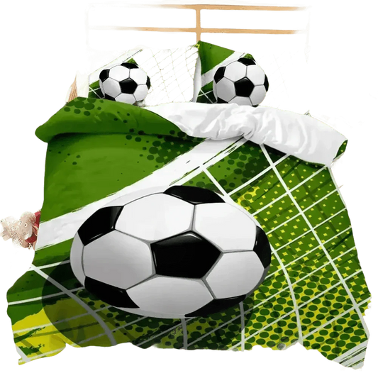 Football Bedding Set Sports 3D Football 240x220cm - GiFTiFY