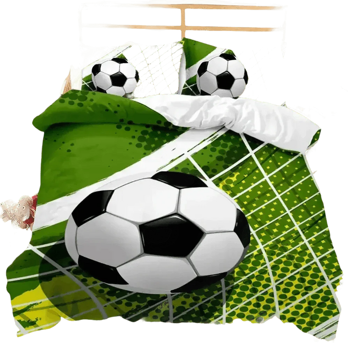 Football Bedding Set Sports 3D Football 240x220cm - GiFTiFY