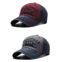 Four Seasons Men's Baseball Cap Casual Wash Embroidered Cap Curved Brim Bowler Sun Hat