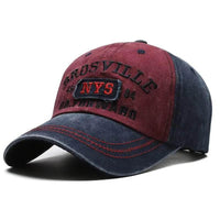 Four Seasons Men's Baseball Cap Casual Wash Embroidered Cap Curved Brim Bowler Sun Hat
