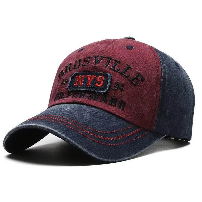 Four Seasons Men's Baseball Cap Casual Wash Embroidered Cap Curved Brim Bowler Sun Hat Official Website Cap by Dropshee