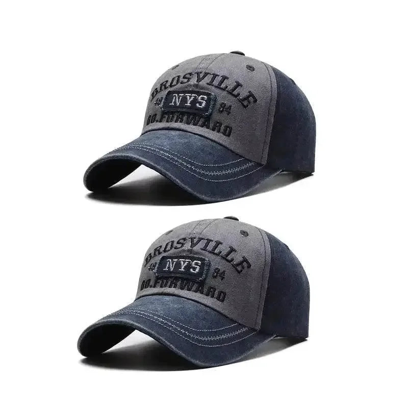 Four Seasons Men's Baseball Cap Casual Wash Embroidered Cap Curved Brim Bowler Sun Hat Official Website Cap by Dropshee