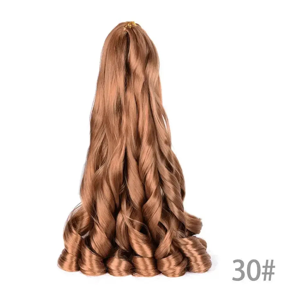 French Curly Braiding Hair 14Inch Synthetic Curly Braiding Hair Pre Stretched Loose Wavy Curl Braiding Hair Extensions For Women Hair Extension by Dropshee