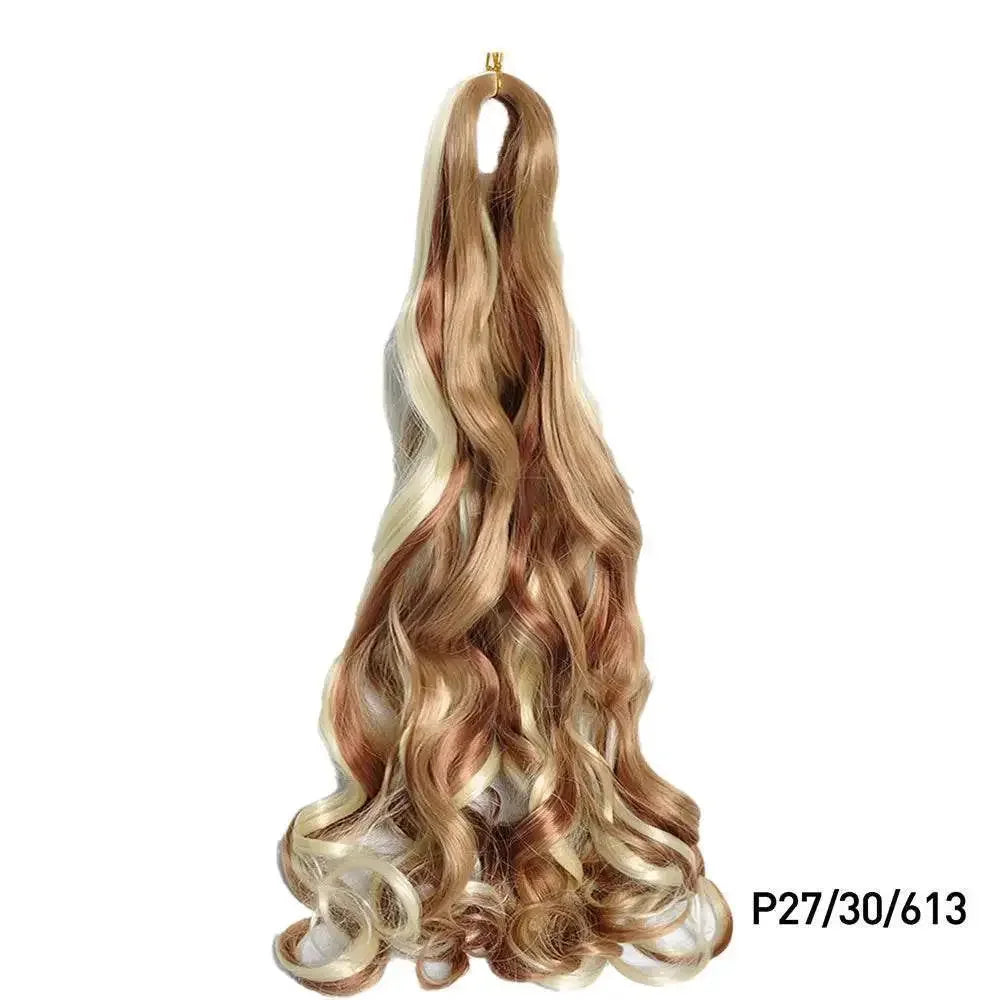 French Curly Braiding Hair 14Inch Synthetic Curly Braiding Hair Pre Stretched Loose Wavy Curl Braiding Hair Extensions For Women Hair Extension by Dropshee