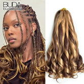 French Curly Braiding Hair 14Inch Synthetic Curly Braiding Hair Pre Stretched Loose Wavy Curl Braiding Hair Extensions For Women - GiFTiFY