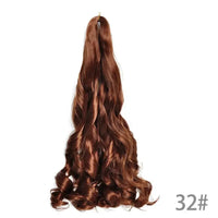 French Curly Braiding Hair 14Inch Synthetic Pre Stretched Loose Wavy Curl Extensions For Women