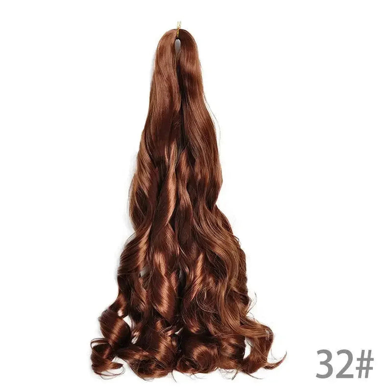 French Curly Braiding Hair 14Inch Synthetic Curly Braiding Hair Pre Stretched Loose Wavy Curl Braiding Hair Extensions For Women Hair Extension by Dropshee