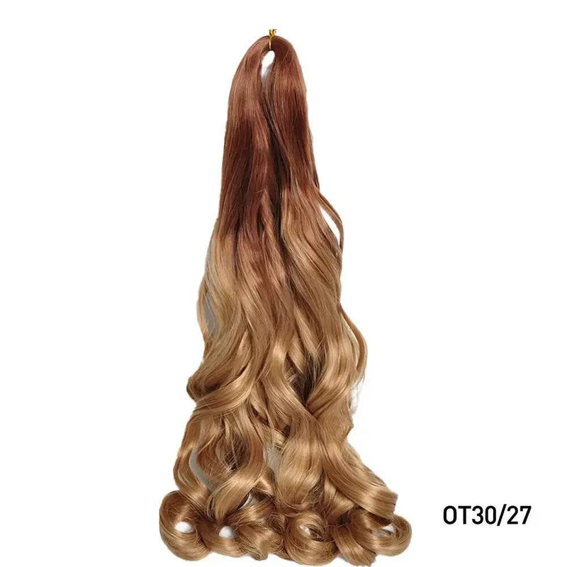 French Curly Braiding Hair 14Inch Synthetic Curly Braiding Hair Pre Stretched Loose Wavy Curl Braiding Hair Extensions For Women Hair Extension by Dropshee