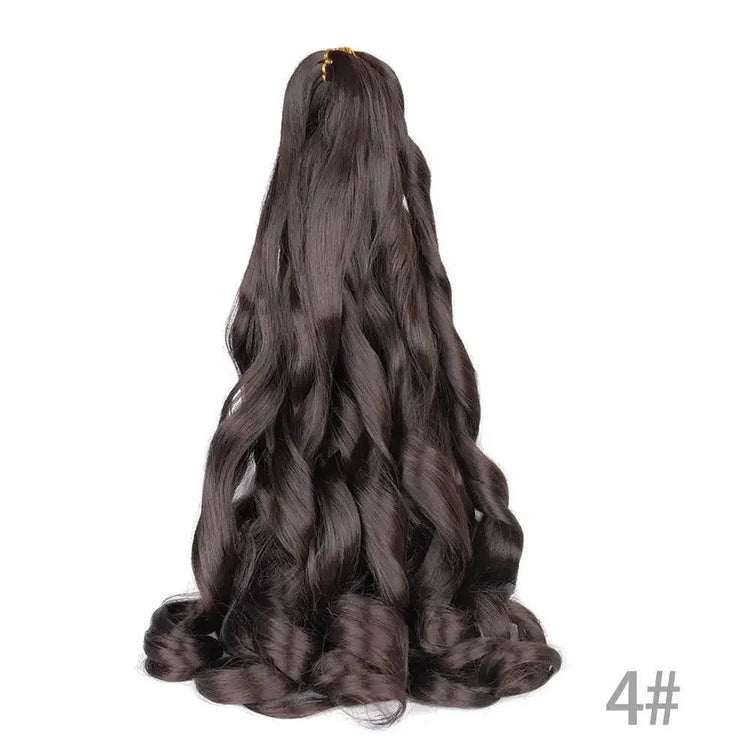 French Curly Braiding Hair 14Inch Synthetic Curly Braiding Hair Pre Stretched Loose Wavy Curl Braiding Hair Extensions For Women - GiFTiFY
