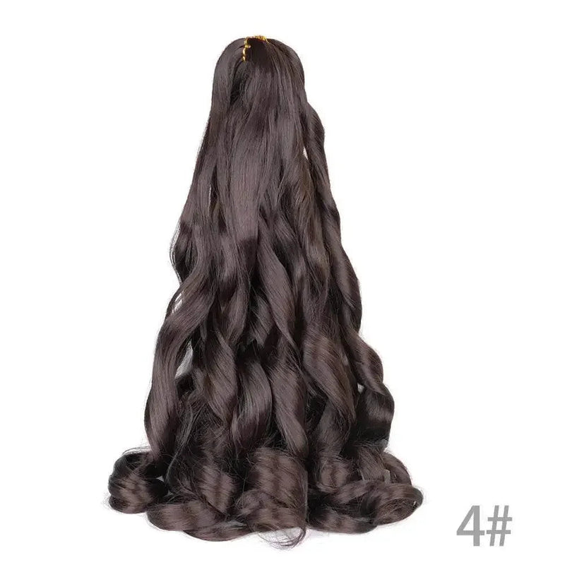 French Curly Braiding Hair 14Inch Synthetic Curly Braiding Hair Pre Stretched Loose Wavy Curl Braiding Hair Extensions For Women Hair Extension by Dropshee