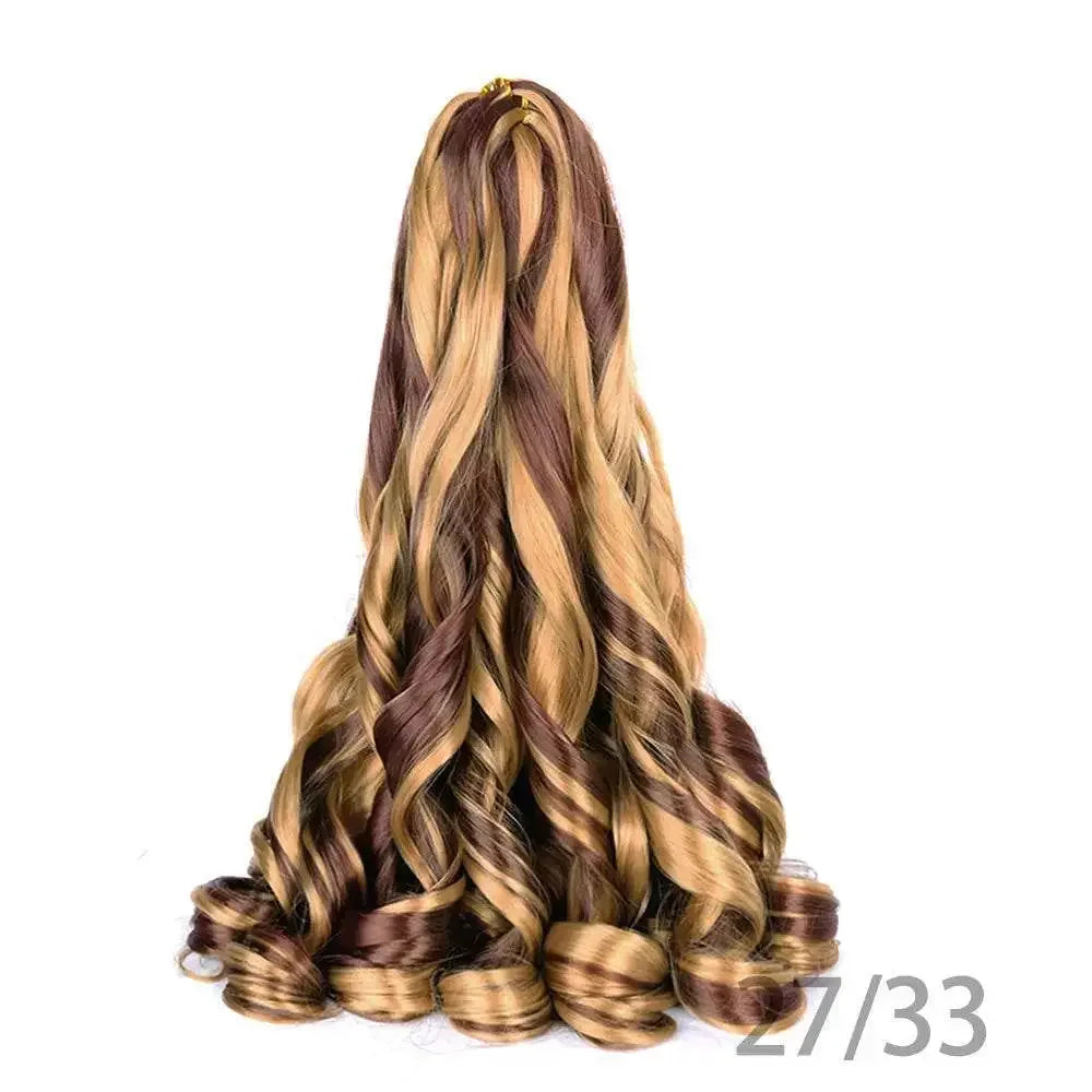 French Curly Braiding Hair 14Inch Synthetic Curly Braiding Hair Pre Stretched Loose Wavy Curl Braiding Hair Extensions For Women Hair Extension by Dropshee