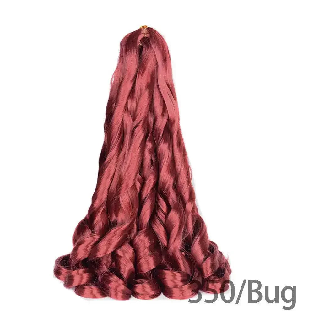 French Curly Braiding Hair 14Inch Synthetic Curly Braiding Hair Pre Stretched Loose Wavy Curl Braiding Hair Extensions For Women Hair Extension by Dropshee