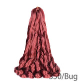 French Curly Braiding Hair 14Inch Synthetic Curly Braiding Hair Pre Stretched Loose Wavy Curl Braiding Hair Extensions For Women - GiFTiFY