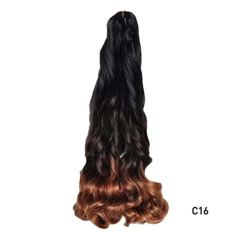 French Curly Braiding Hair 14Inch Synthetic Curly Braiding Hair Pre Stretched Loose Wavy Curl Braiding Hair Extensions For Women - GiFTiFY