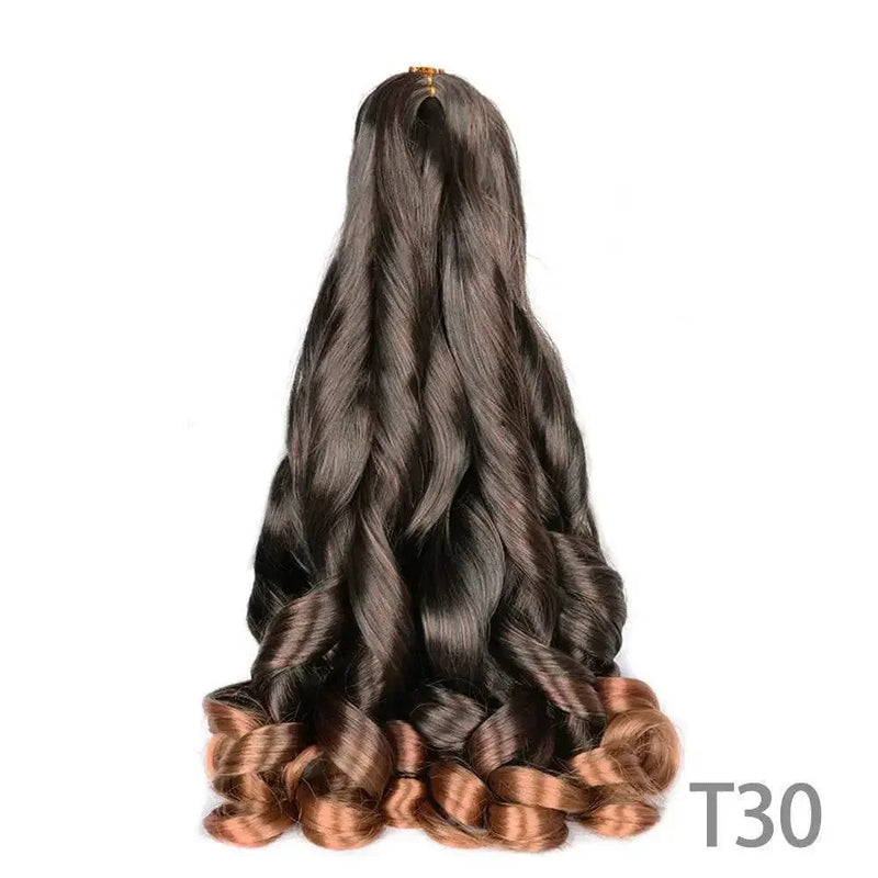 French Curly Braiding Hair 14Inch Synthetic Curly Braiding Hair Pre Stretched Loose Wavy Curl Braiding Hair Extensions For Women Hair Extension by Dropshee
