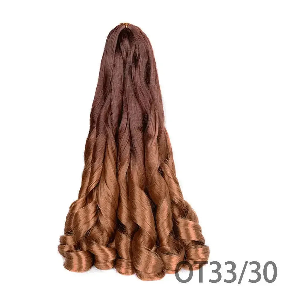 French Curly Braiding Hair 14Inch Synthetic Curly Braiding Hair Pre Stretched Loose Wavy Curl Braiding Hair Extensions For Women Hair Extension by Dropshee