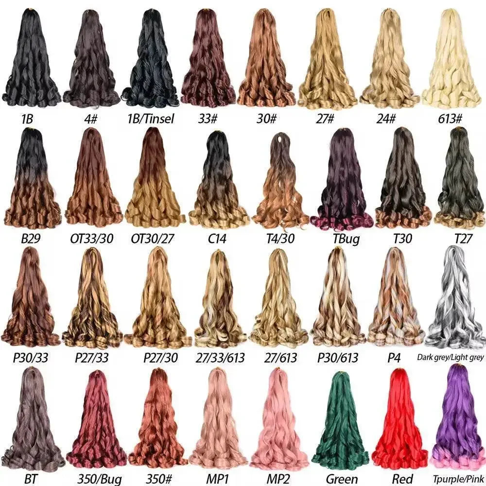 French Curly Braiding Hair 14Inch Synthetic Curly Braiding Hair Pre Stretched Loose Wavy Curl Braiding Hair Extensions For Women Hair Extension by Dropshee