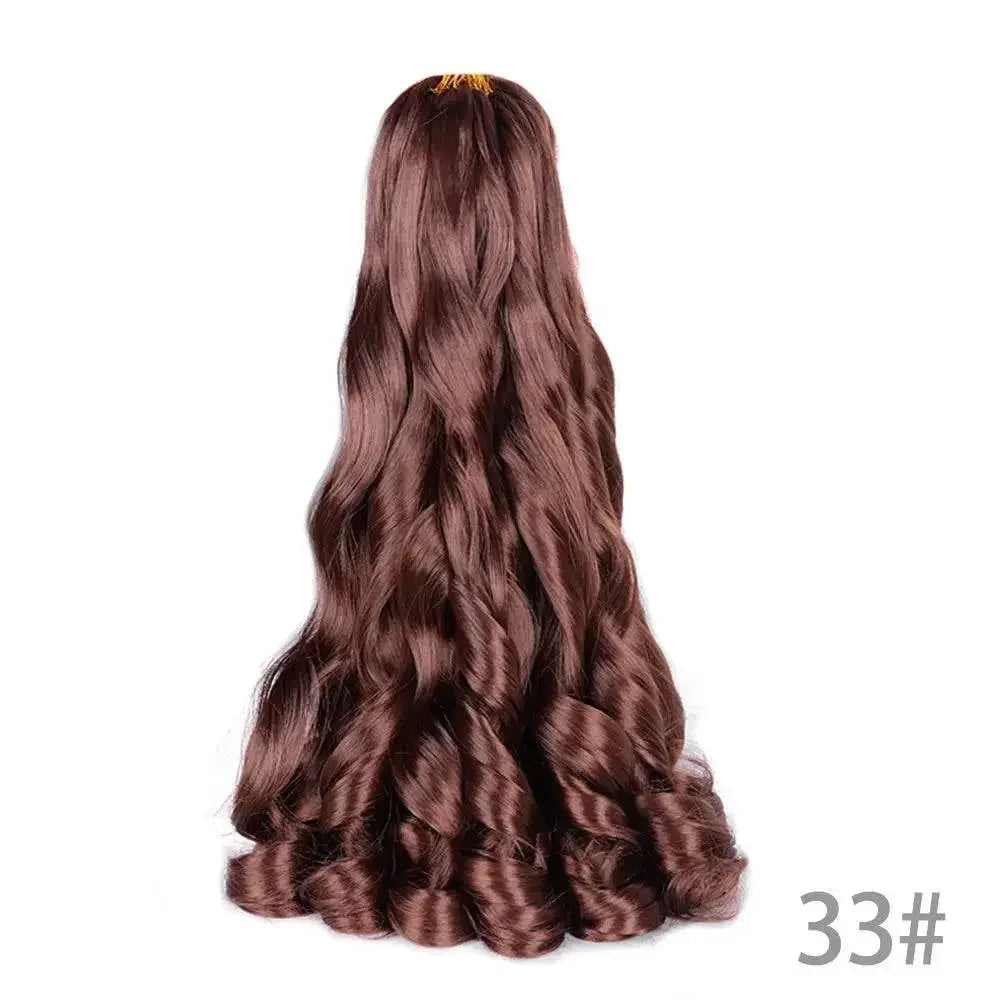 French Curly Braiding Hair 14Inch Synthetic Curly Braiding Hair Pre Stretched Loose Wavy Curl Braiding Hair Extensions For Women - GiFTiFY