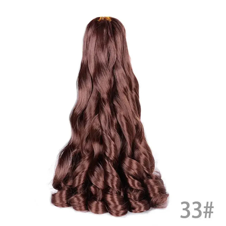 French Curly Braiding Hair 14Inch Synthetic Curly Braiding Hair Pre Stretched Loose Wavy Curl Braiding Hair Extensions For Women - GiFTiFY