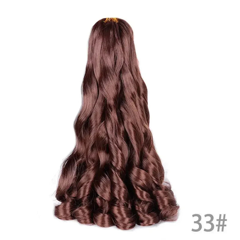 French Curly Braiding Hair 14Inch Synthetic Curly Braiding Hair Pre Stretched Loose Wavy Curl Braiding Hair Extensions For Women Hair Extension by Dropshee