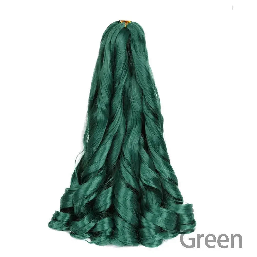 French Curly Braiding Hair 14Inch Synthetic Curly Braiding Hair Pre Stretched Loose Wavy Curl Braiding Hair Extensions For Women - GiFTiFY