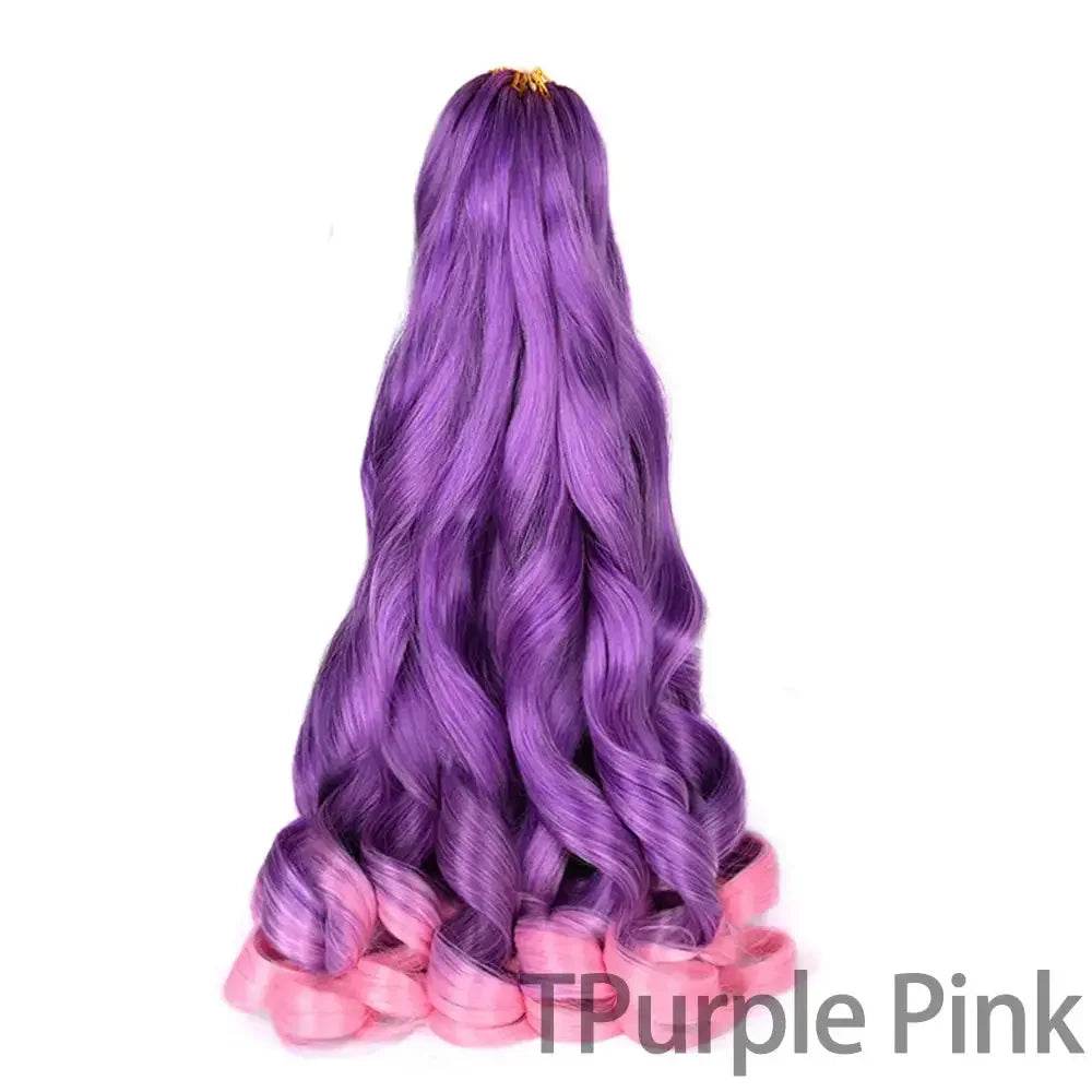 French Curly Braiding Hair 14Inch Synthetic Curly Braiding Hair Pre Stretched Loose Wavy Curl Braiding Hair Extensions For Women Hair Extension by Dropshee