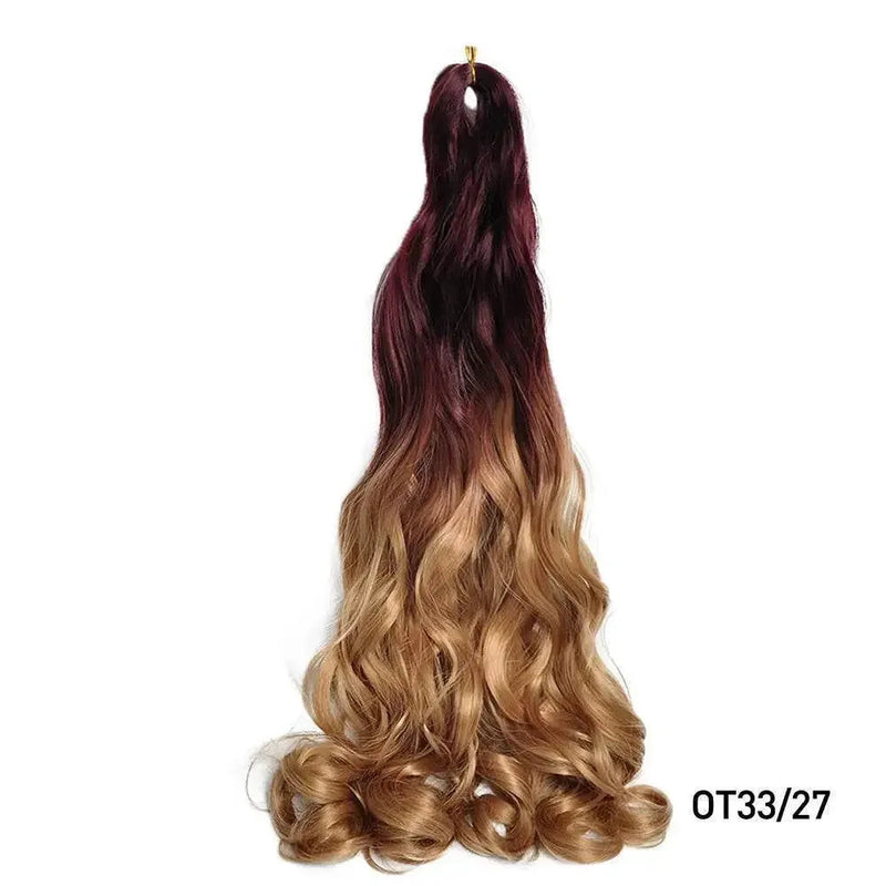 French Curly Braiding Hair 14Inch Synthetic Curly Braiding Hair Pre Stretched Loose Wavy Curl Braiding Hair Extensions For Women Hair Extension by Dropshee