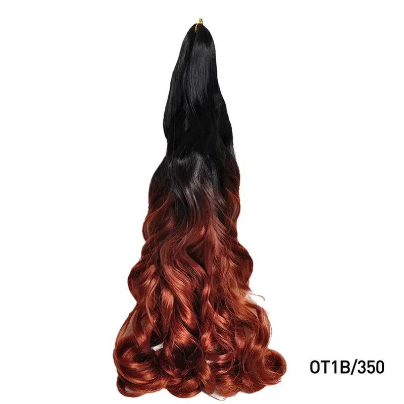 French Curly Braiding Hair 14Inch Synthetic Curly Braiding Hair Pre Stretched Loose Wavy Curl Braiding Hair Extensions For Women Hair Extension by Dropshee
