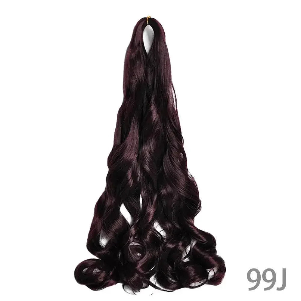 French Curly Braiding Hair 14Inch Synthetic Curly Braiding Hair Pre Stretched Loose Wavy Curl Braiding Hair Extensions For Women Hair Extension by Dropshee