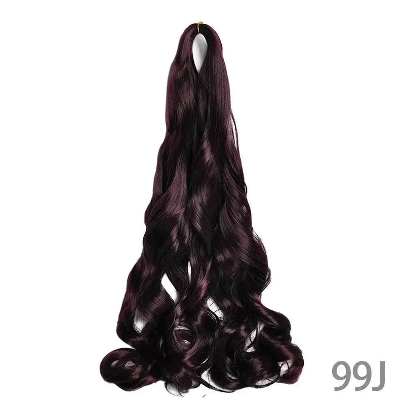 French Curly Braiding Hair 14Inch Synthetic Curly Braiding Hair Pre Stretched Loose Wavy Curl Braiding Hair Extensions For Women Hair Extension by Dropshee