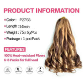 French Curly Braiding Hair 14Inch Synthetic Curly Braiding Hair Pre Stretched Loose Wavy Curl Braiding Hair Extensions For Women - GiFTiFY