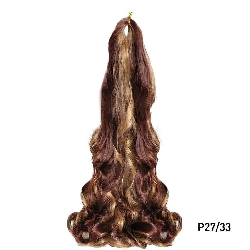 French Curly Braiding Hair 14Inch Synthetic Curly Braiding Hair Pre Stretched Loose Wavy Curl Braiding Hair Extensions For Women Hair Extension by Dropshee