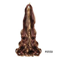 French Curly Braiding Hair 14Inch Synthetic Pre Stretched Loose Wavy Curl Extensions For Women