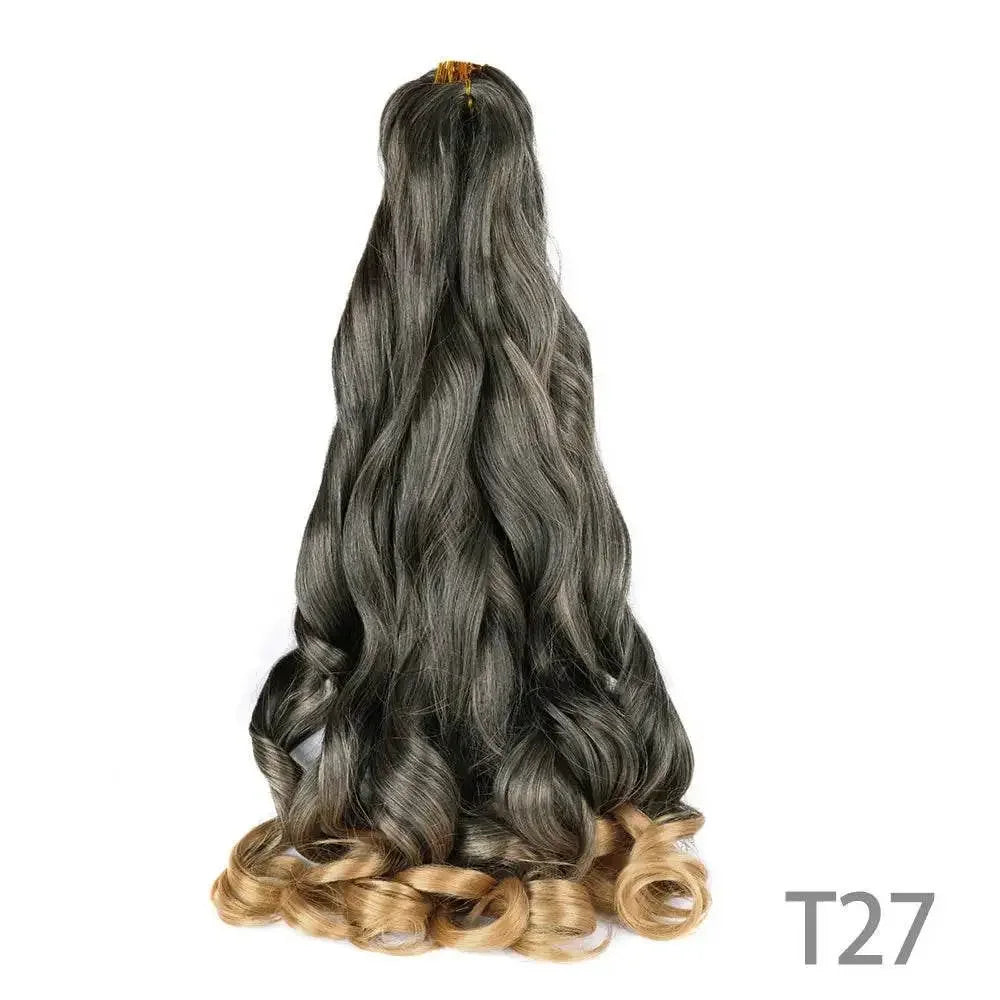 French Curly Braiding Hair 14Inch Synthetic Curly Braiding Hair Pre Stretched Loose Wavy Curl Braiding Hair Extensions For Women Hair Extension by Dropshee