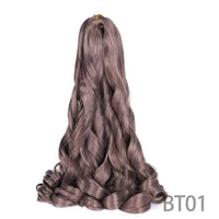 French Curly Braiding Hair 14Inch Synthetic Pre Stretched Loose Wavy Curl Extensions For Women