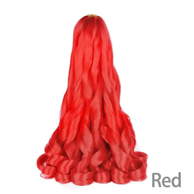 French Curly Braiding Hair 14Inch Synthetic Curly Braiding Hair Pre Stretched Loose Wavy Curl Braiding Hair Extensions For Women Hair Extension by Dropshee