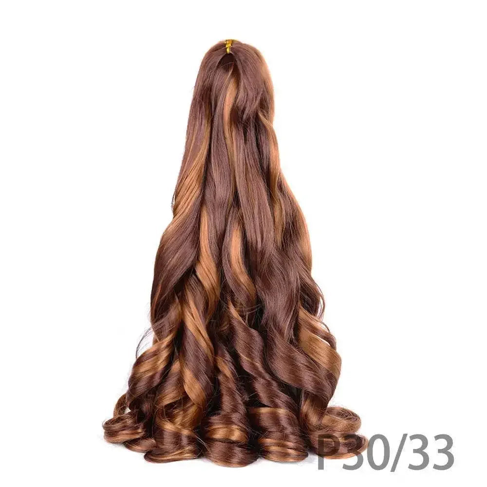 French Curly Braiding Hair 14Inch Synthetic Curly Braiding Hair Pre Stretched Loose Wavy Curl Braiding Hair Extensions For Women Hair Extension by Dropshee