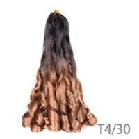 French Curly Braiding Hair 14Inch Synthetic Pre Stretched Loose Wavy Curl Extensions For Women