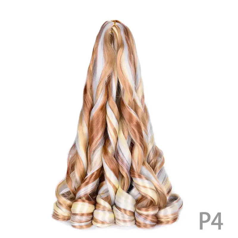 French Curly Braiding Hair 14Inch Synthetic Curly Braiding Hair Pre Stretched Loose Wavy Curl Braiding Hair Extensions For Women Hair Extension by Dropshee
