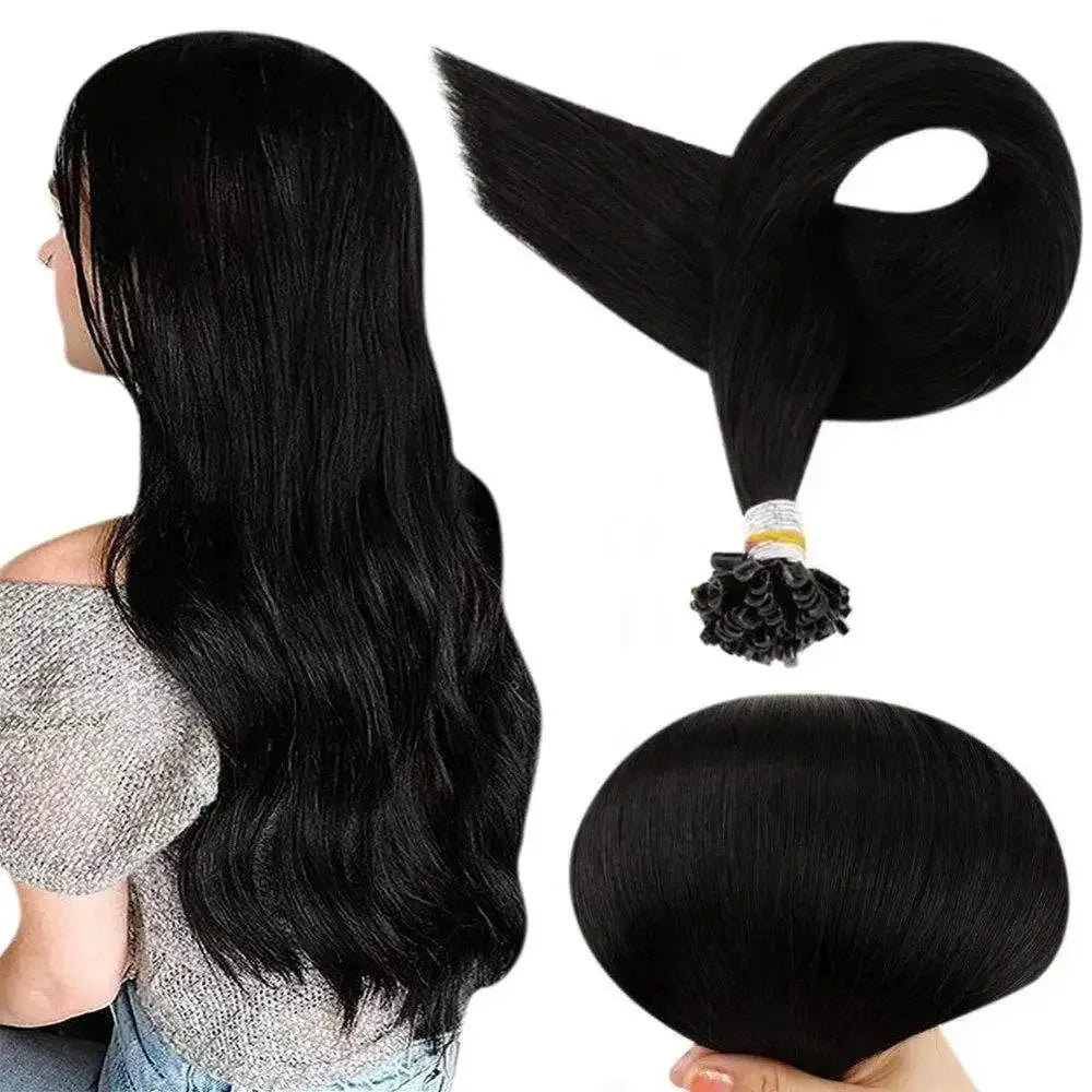 Full Shine U Tip Hair Extensions Fusion Hair Balayage Color 40-50g Keratin Glue Beads Prebonded Human Hair Extensiones - GiFTiFY