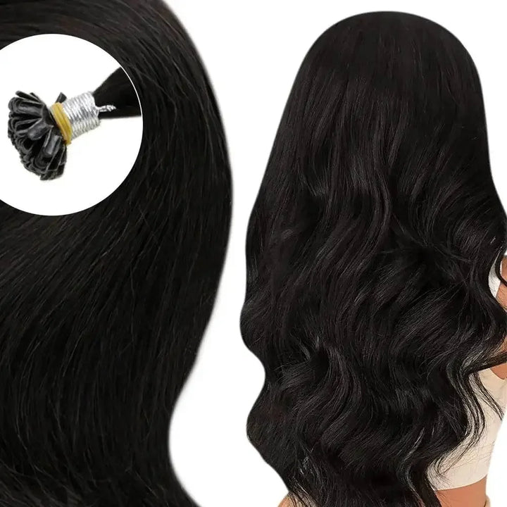 Full Shine U Tip Hair Extensions Fusion Hair Balayage Color 40-50g Keratin Glue Beads Prebonded Human Hair Extensiones - GiFTiFY