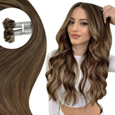 Full Shine U Tip Hair Extensions Fusion Hair Balayage Color 40-50g Keratin Glue Beads Prebonded Human Hair Extensiones - GiFTiFY